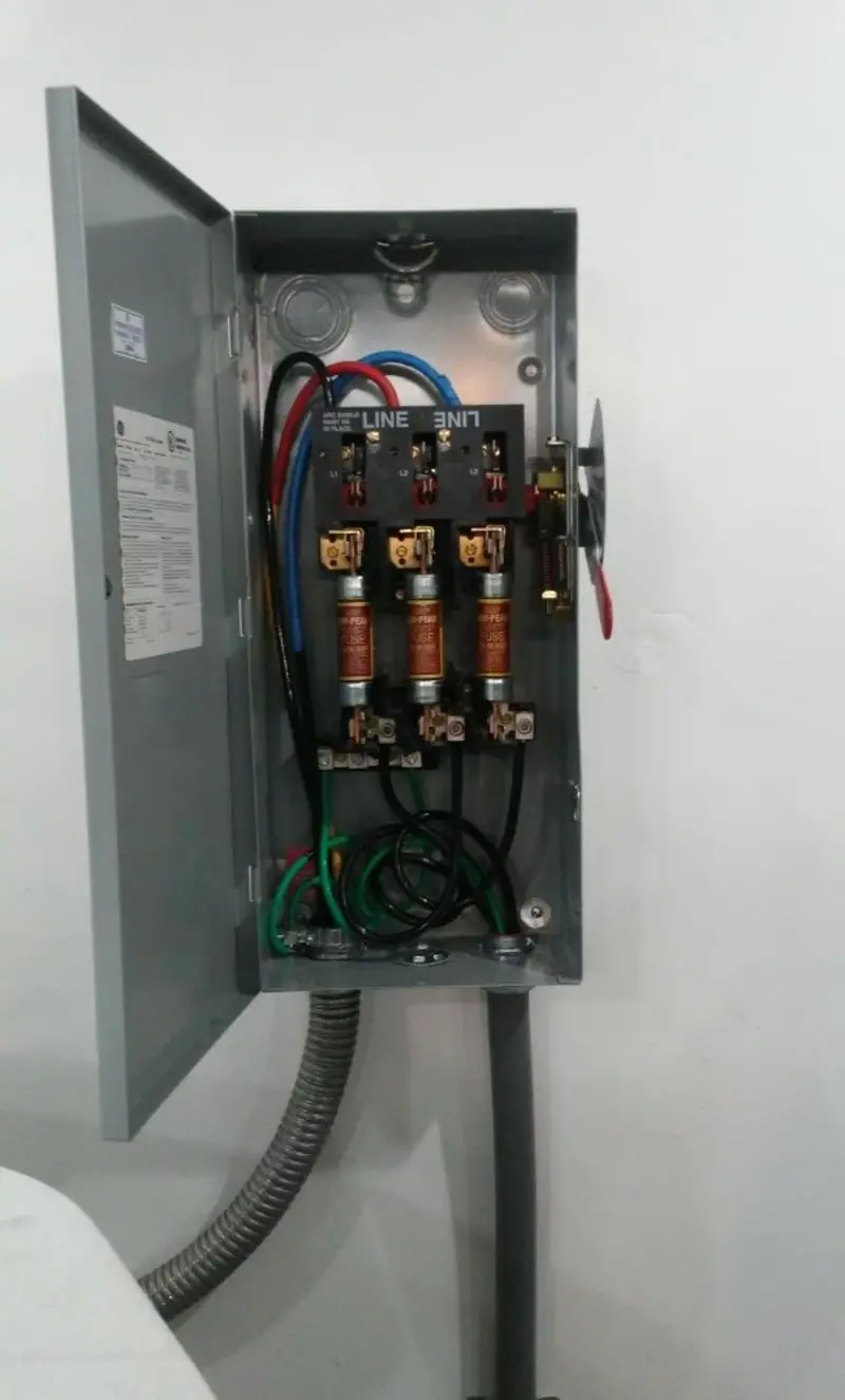 Three-phase disconnect switch installed for Electrical Wiring & Rewiring in Triangle